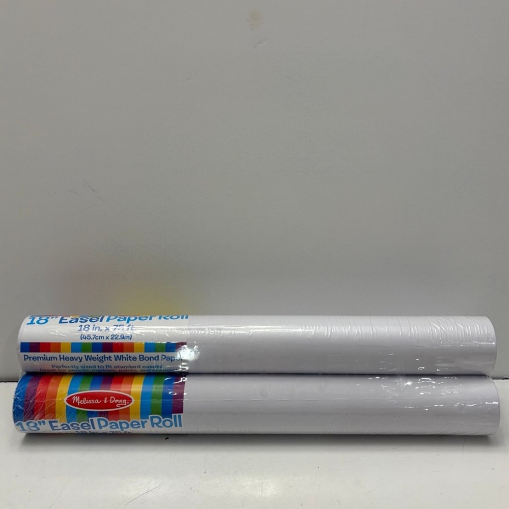 Melissa & Doug Tabletop Easel Paper Roll (18 inches x 75 feet), 3-Pack